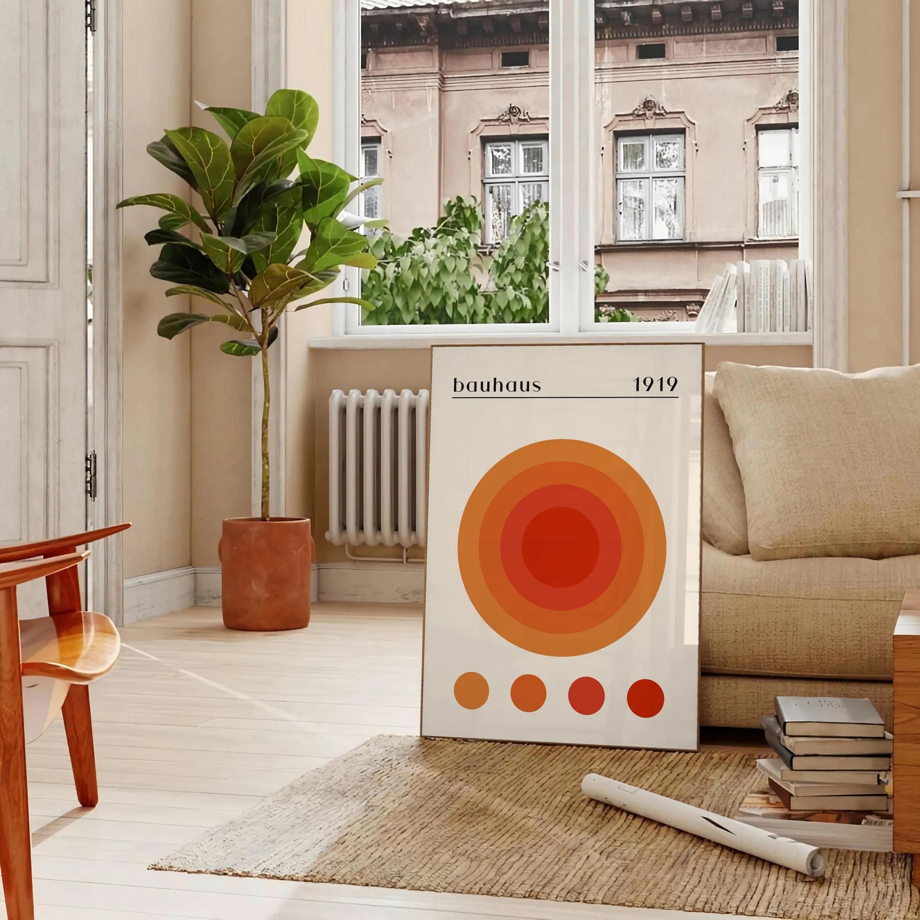 space striking Bauhaus art prints modern design vibrant colors standout poster unique gift wall sophistication room unframed version style