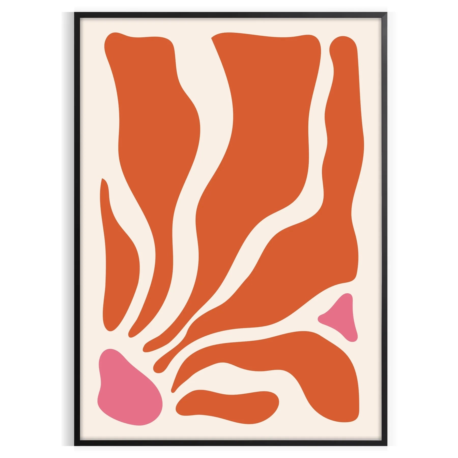 space Boho Abstract 15 art print vibrant orange red hues wall poster splash artistic elegance room gift lovers frame style