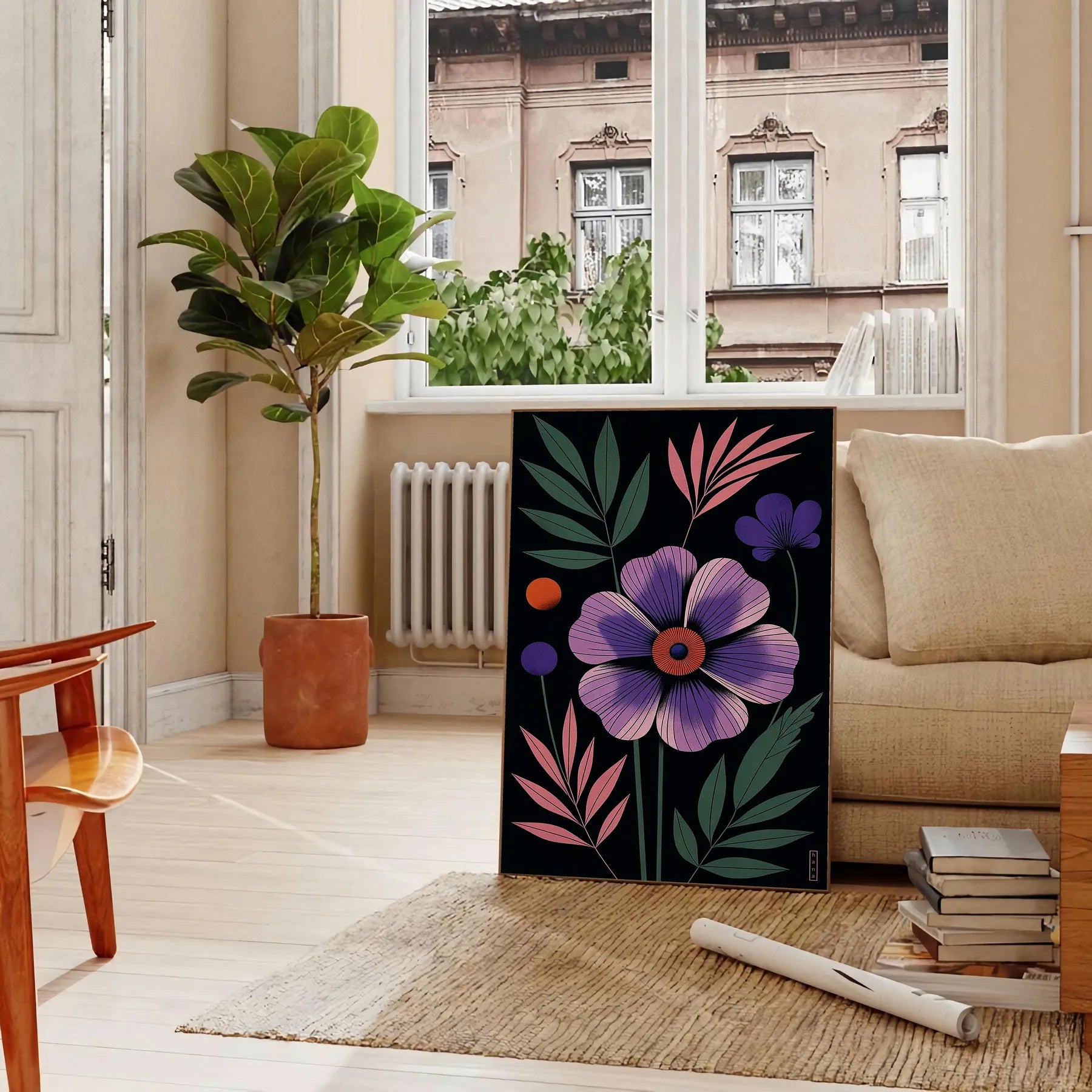 space stunning flower market poster exquisite botanical art black green hues captivating wall perfect gift nature enthusiast sizes A4 A0